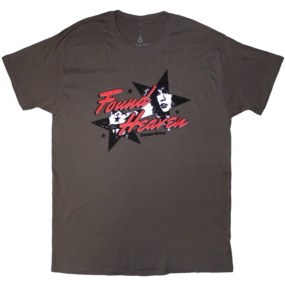 Conan Gray - Found Heaven Stars Heren Tshirt - Grijs